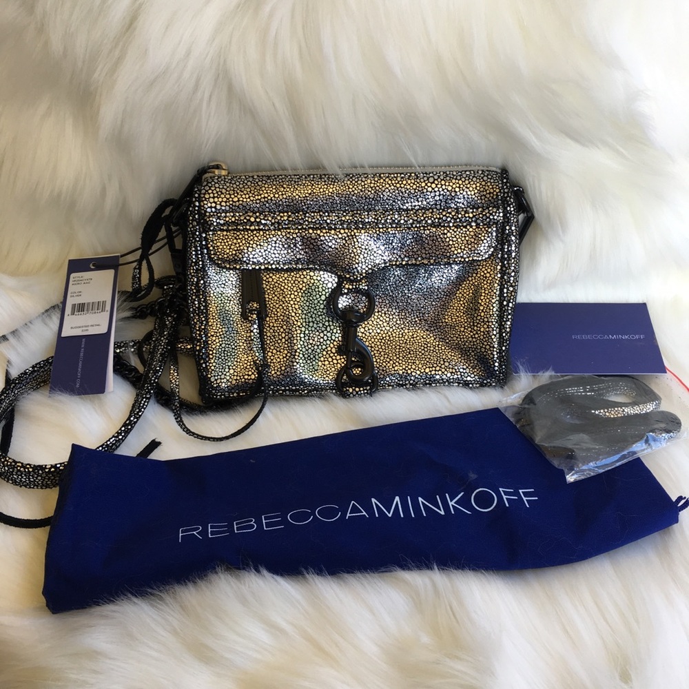🔴SOLD🔴 Rebecca Minkoff silver micro mac bag - Picture 2 of 8